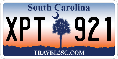 SC license plate XPT921
