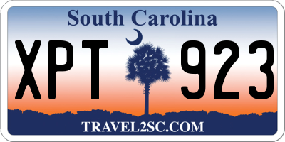 SC license plate XPT923