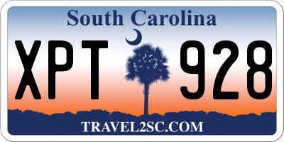 SC license plate XPT928
