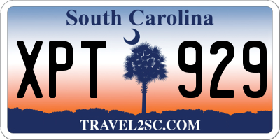 SC license plate XPT929