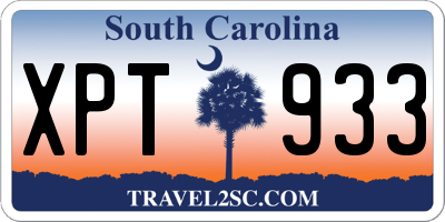 SC license plate XPT933