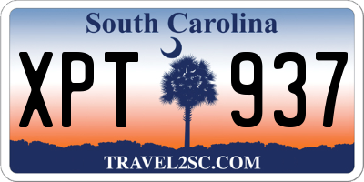 SC license plate XPT937