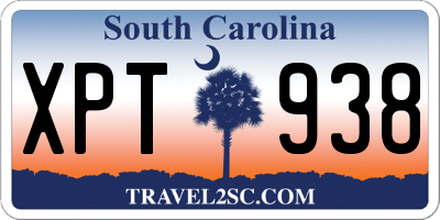 SC license plate XPT938