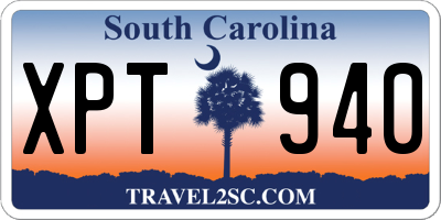 SC license plate XPT940