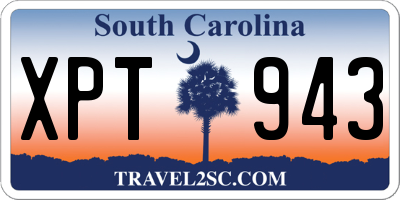SC license plate XPT943