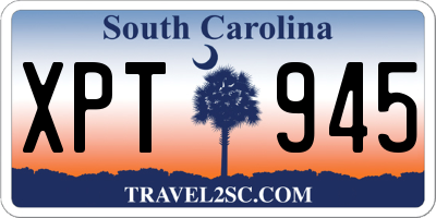 SC license plate XPT945