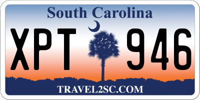 SC license plate XPT946