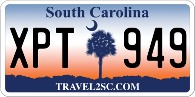 SC license plate XPT949