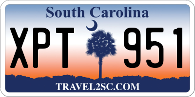 SC license plate XPT951