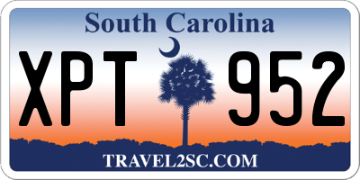 SC license plate XPT952