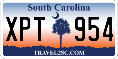 SC license plate XPT954
