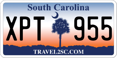 SC license plate XPT955