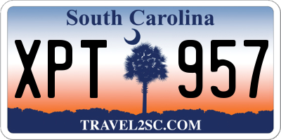 SC license plate XPT957