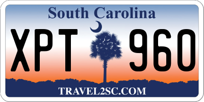 SC license plate XPT960