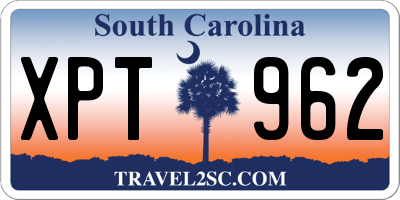 SC license plate XPT962