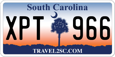 SC license plate XPT966