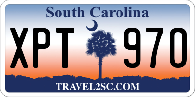 SC license plate XPT970