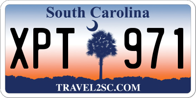 SC license plate XPT971