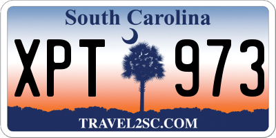 SC license plate XPT973