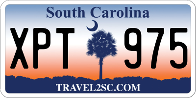 SC license plate XPT975