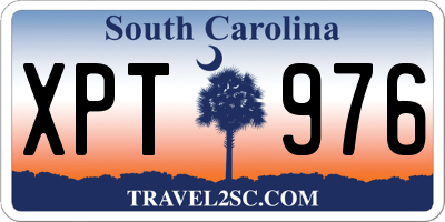 SC license plate XPT976