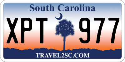 SC license plate XPT977