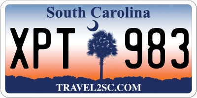 SC license plate XPT983