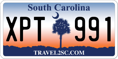 SC license plate XPT991