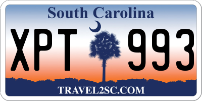 SC license plate XPT993