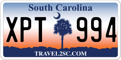 SC license plate XPT994