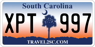 SC license plate XPT997