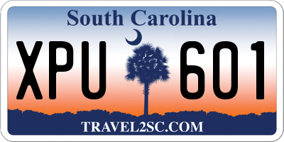 SC license plate XPU601