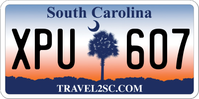 SC license plate XPU607