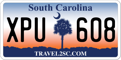 SC license plate XPU608