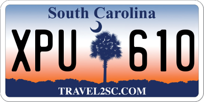 SC license plate XPU610