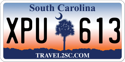 SC license plate XPU613