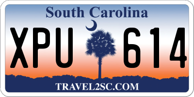 SC license plate XPU614