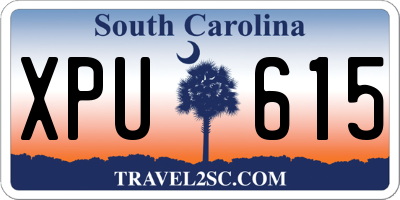 SC license plate XPU615