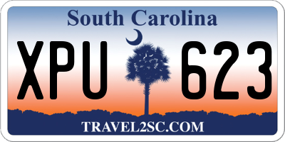 SC license plate XPU623