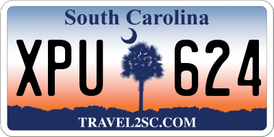 SC license plate XPU624