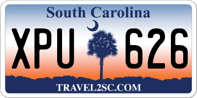 SC license plate XPU626