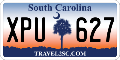 SC license plate XPU627