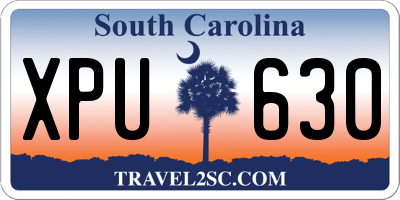 SC license plate XPU630