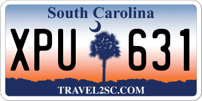 SC license plate XPU631