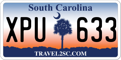 SC license plate XPU633