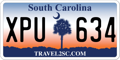 SC license plate XPU634