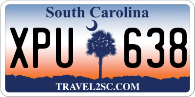 SC license plate XPU638