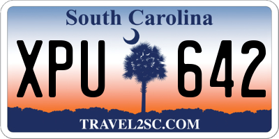 SC license plate XPU642