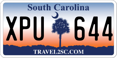 SC license plate XPU644