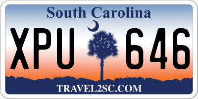 SC license plate XPU646